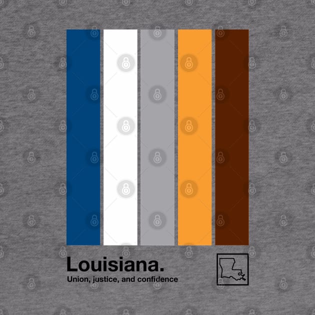 Louisiana // Original Minimalist Artwork Poster Design by DankFutura